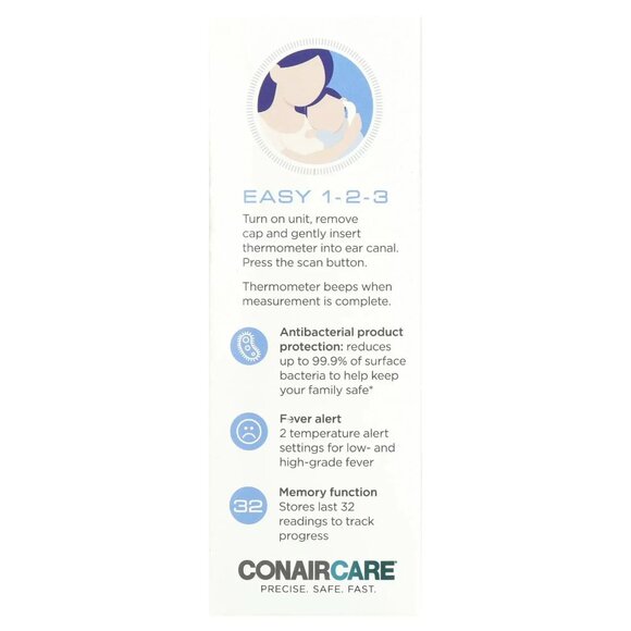 ConairCare Infrared Ear Thermometer NEW IN SEALED BOX - Picture 2 of 3